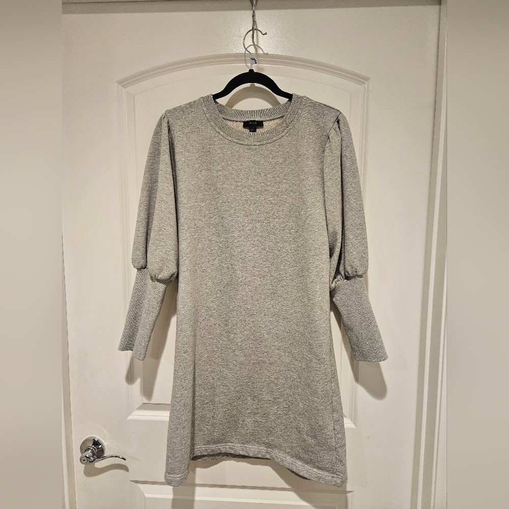 J. Crew OriginalCotton Terry Puff- Sleeve Crewneck Sweater Dress # 162-2